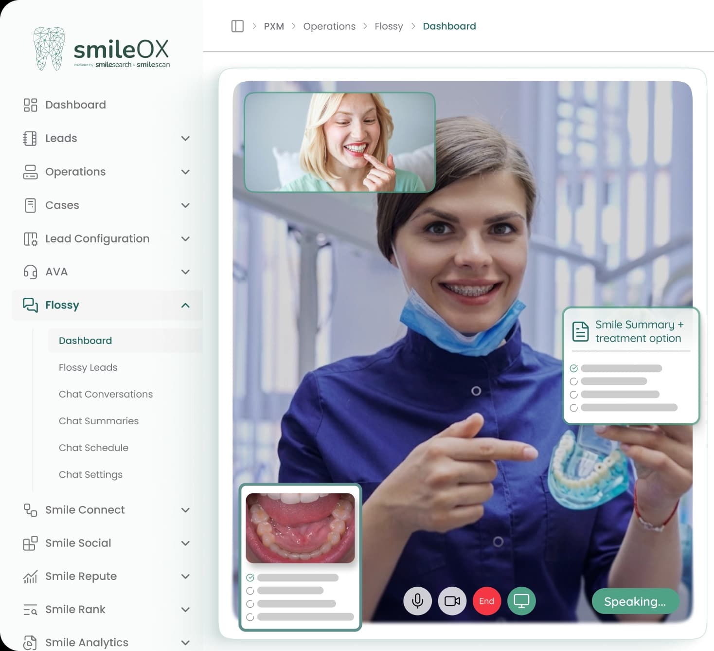 Virtual Consult Dashboard showing video consultation interface